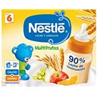 Los mejores  - Nestlé Leche y Cereales Multifrutas - Alimento Para bebés - Paquete de 6x2 unidades de 250ml